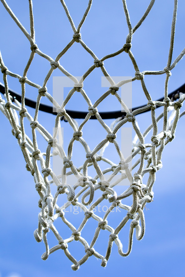 Basketball Ring Against Blue Sky