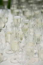 full champagne glasses