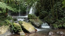 Time Lapse of Yeh Hoo Waterfall, River and Forest in Bali Indonesia
