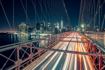 traffic on the Brooklyn bridge 