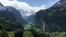 Green valley in Switzerland 