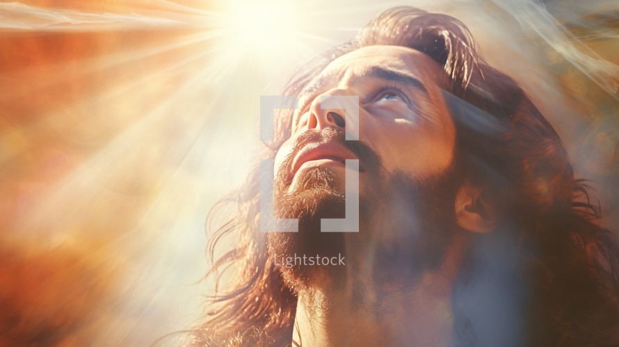 Jesus looking to the heavens