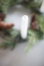 candle on an advent wreath 