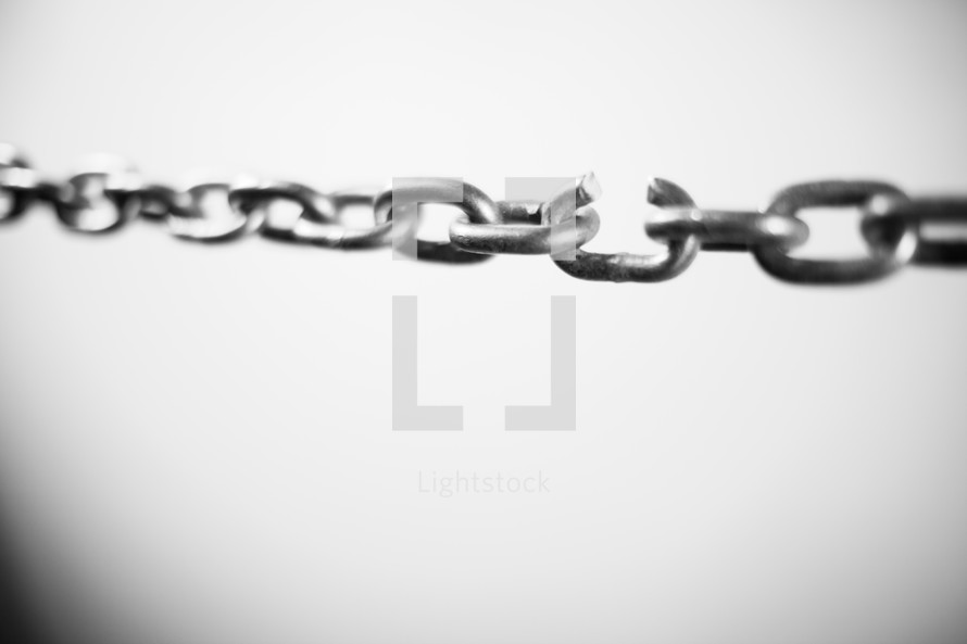 Broken link in a chain.