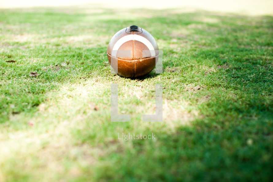 football in the grass