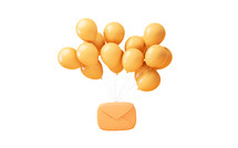 Message envelope with cartoon style, 3d rendering.