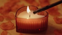 Heart Shaped Valentine's Day Candle 