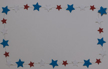 red, white, and blue stars on string banner 
