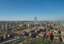 Aerial view of the city of Milan in Italy