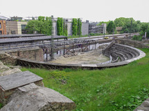 Ruins of the Roemisches Theater roman theatre in Mainz Germany