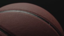 Dramatic, cinematic macro texture shots of a basketball