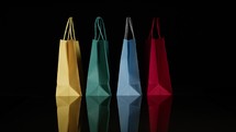 Shopping bags with dark background