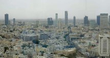 Cityscape of densely populated Tel Aviv, Israel
