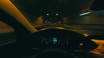 Driving A Car In A Tunnel