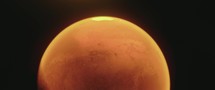 Mars view from space in full sun