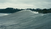 Pacific Ocean waves on a beautiful day in a tropical country