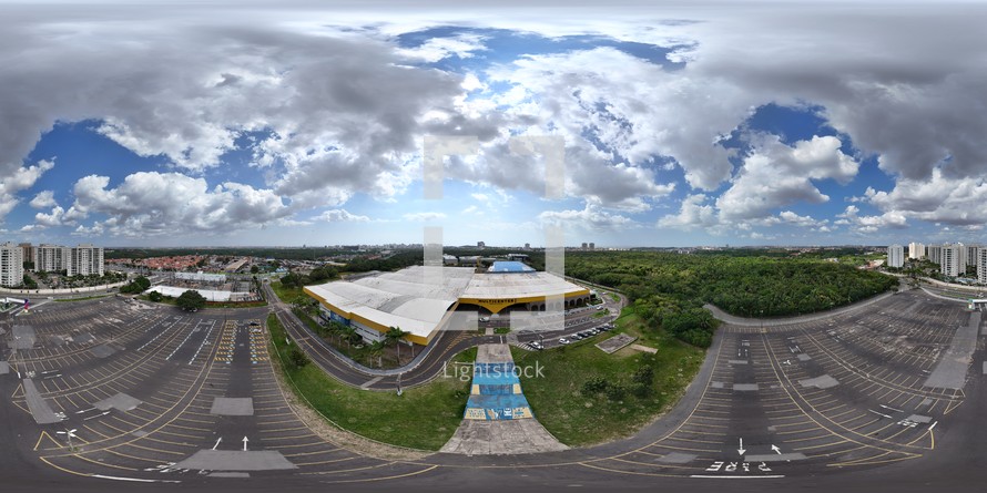 360 aerial photo taken with drone of Sebrae Multicenter in São Luís, Maranhão, Brazil