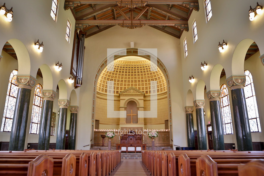 empty church interior 