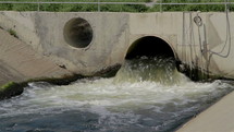 Sewage oxigen aeration on water treatment plant.
