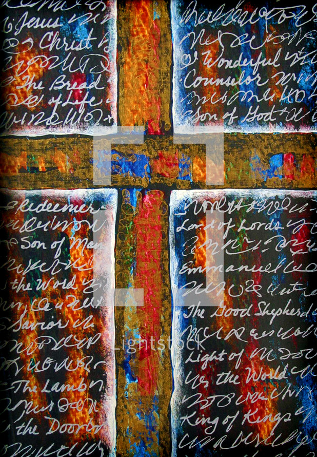cross and names of Jesus 