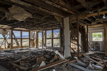 ruins of a house in Ridgecrest 