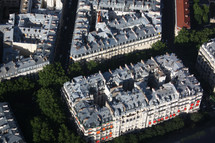 aerial view from Eiffel tower in Paris 