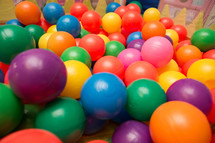 plastic balls in a ball pit