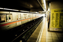 subway train at the station