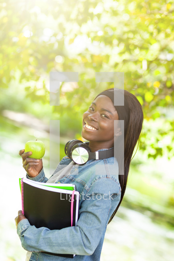smiling African American female student 