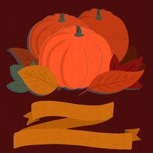 pumpkins and banner 
