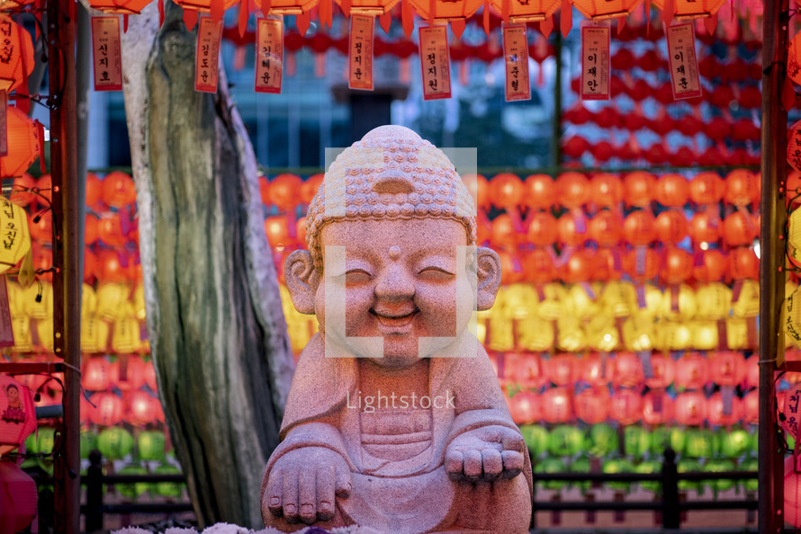 Concrete Buddha statue in Korea