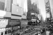 crowds of people in New York city 