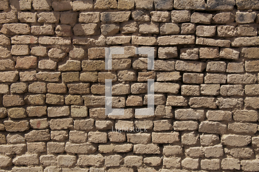 Ancient Hand made brick wall