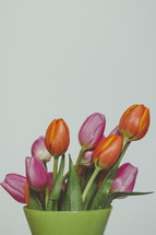 colorful spring flowers in a vase 