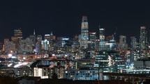 Potrero Hill at night, San Francisco 