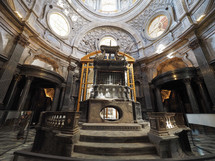 TURIN, ITALY - CIRCA OCTOBER 2018: The Holy Shroud chapel at Turin Cathedral - EDITORIAL USE ONLY