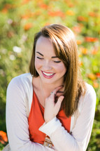 headshot of a happy young woman 