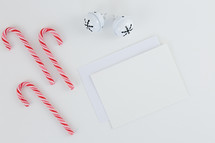 candy canes and envelopes