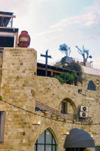 Stone building with cross in Israel