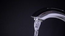 Water Faucet Splash Droplets Slow Mo