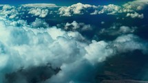 Clouds from above, flyover cloud formation shot