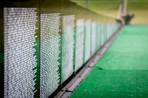 The Vietnam wall memorial replica