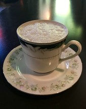 frothy coffee cup 