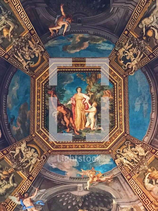 paintings on a ceiling 