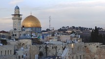 Dome Of The Rock And The Western Wall