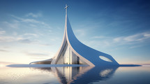The Futuristic Church in the Sea
