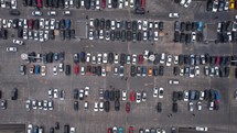 Car parking lot aerial