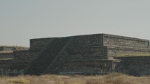 Balloon Above Pyramid Teotihuacan In Mexico - low angle shot	