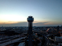 Dallas skyline with Reunion tower 