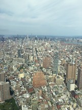 aerial view of NYC 